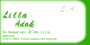 lilla adok business card